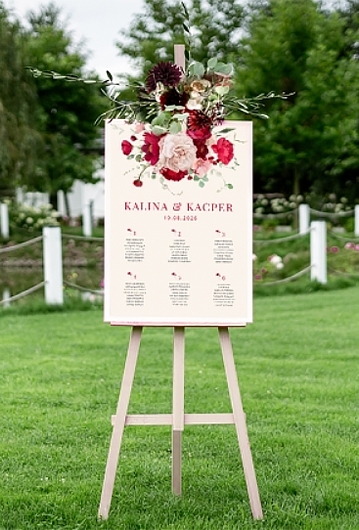 Plakat, Kolekcja Kwiatowa - Plan stołów - wersja 3, 70x100
